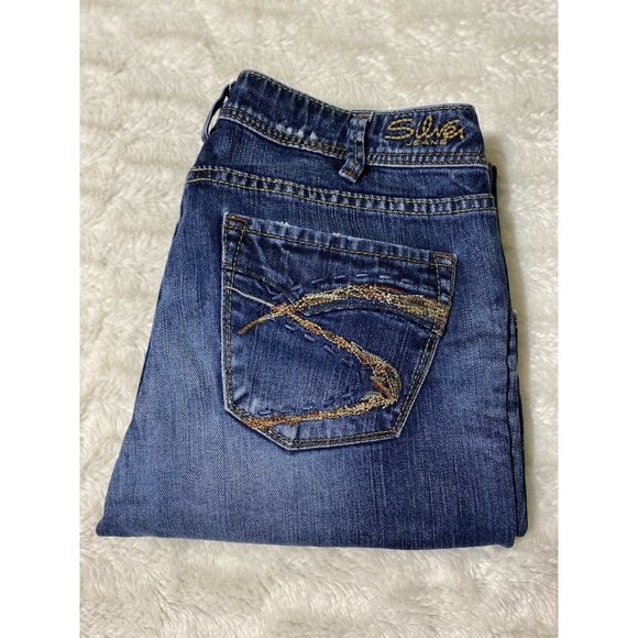 Silver Aiko Bootcut Stretch Medium Wash Jeans Women’s Size 30x33 (30x30 Msrd) - Picture 2 of 11